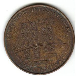 1976 Bettendorf Iowa Folk Festival Coin