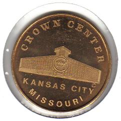 Vintage Brass Commemorative Coin Crown Center Kansas City