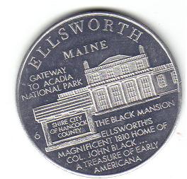 Vintage Aluminum Coin Ellsworth Maine