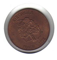 Vintage Metal Coin Georgia Peach State