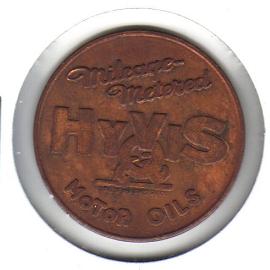 Unique Vintage Hyvis Motor Oils Bronze Token