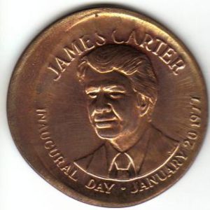 1977 Miscut Commemorative Coin Jimmy Carter