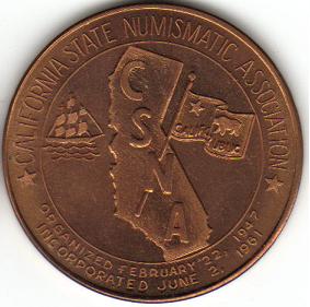 1977 Commemorative Coin CSNA Convention San Francisco
