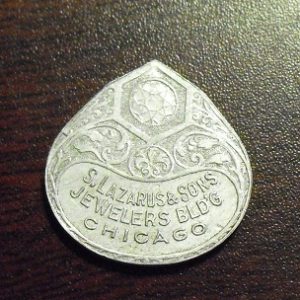 Vintage Aluminum Token S Lazarus & Sons Jewelers Chicago