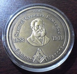 1996 Brass Coin - Famous Masons Samuel Crocker Lawrence