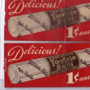 Lot of 2 Unique Vintage Tootsie Rolls Matchbook Covers