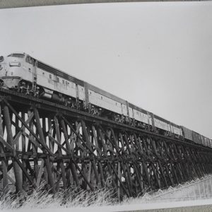 Train 8x10 Photograph Milwaukee Locomotive on Bridge