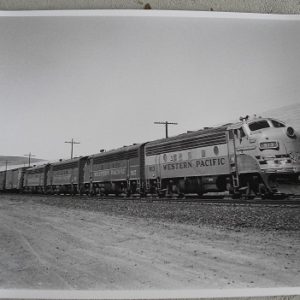 Train 8x10 Photograph Western Pacific Train on Tracks