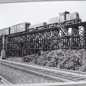 Train Photograph 8x10 701 Locomotive on Bridge