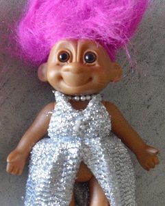 Russ Vinyl Troll Girl in Evening Gown 6 3/4"