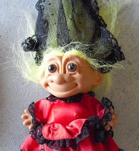 Russ Vinyl Girl Troll in Fancy Red Outfit 4 1/2"