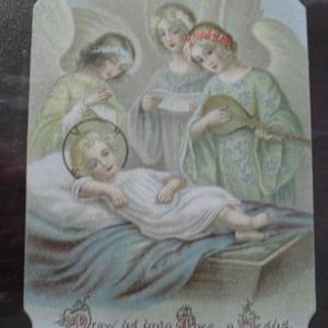 Early 1900s Religious Christmas Card with Motto