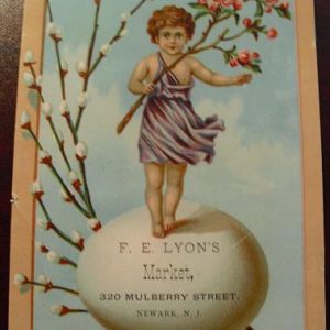 Victorian Trade Card F.E. Lyon's Market Newark NJ