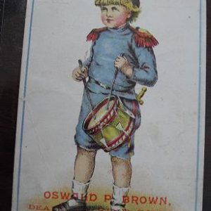 Old Trade Card Oswald P. Brown Shoes