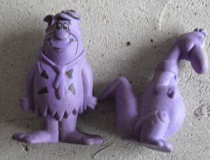 Vintage Rubber Fred Flintstone and Dino Figurines