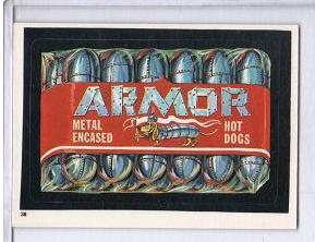 1986 Topps Wacky Packages Test Issue Sticker Armor