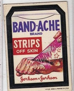 1967 Wacky Packages Card - Band Ache Bandaids