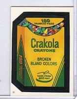 1986 Topps Wacky Packages Test Issue Sticker Crakola