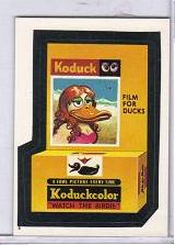 1986 Topps Wacky Packages Test Issue Koduck Sticker