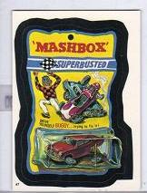 1986 Topps Wacky Packages Test Issue Mashbox Sticker