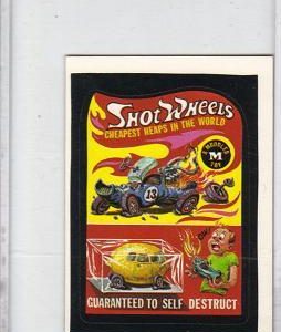 1986 Topps Wacky PAckages Test Issue Sticker Shot Wheels