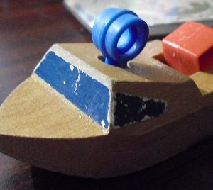 Vintage 1973 Mattel Wood Boat Toy