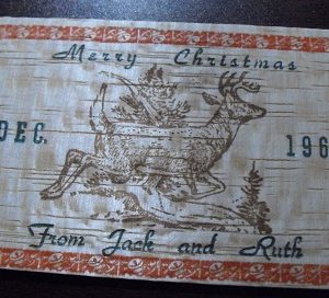 1968 Wooden Dollar Bill Christmas Theme