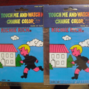 Lot of 2 Vintage 1983 Richie Rich Cartoon Stickers NIP