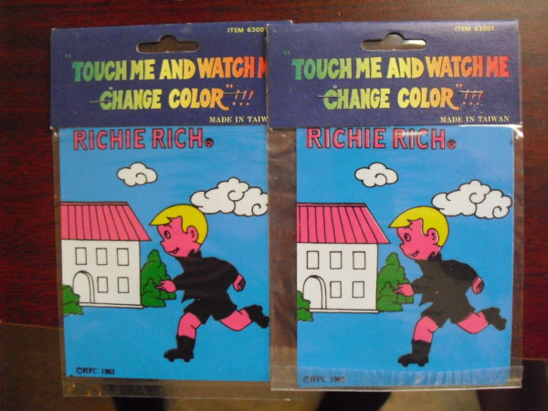 Lot of 2 Vintage 1983 Richie Rich Cartoon Stickers NIP