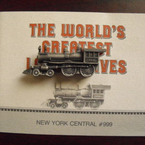 Franklin Mint World's Greatest Locomotives NYC 999 Pewter Locomo